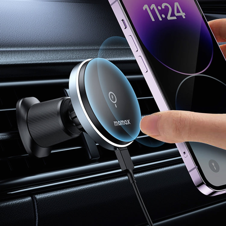 MOMAX CM25A Magnetic Wireless Charger Car Air Outlet Phone Holder - free shipping - PMC TechLife - Order now!
