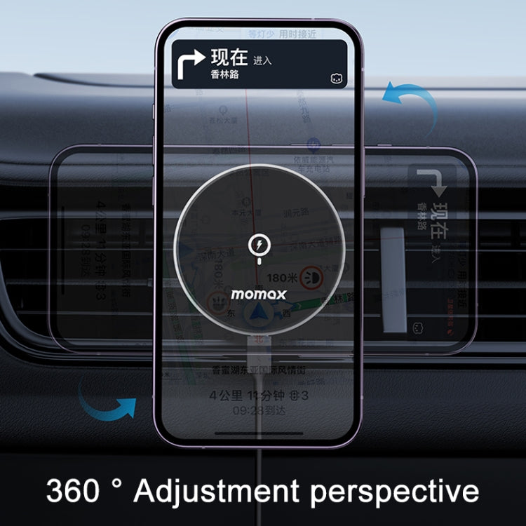 MOMAX CM25A Magnetic Wireless Charger Car Air Outlet Phone Holder - free shipping - PMC TechLife - Order now!