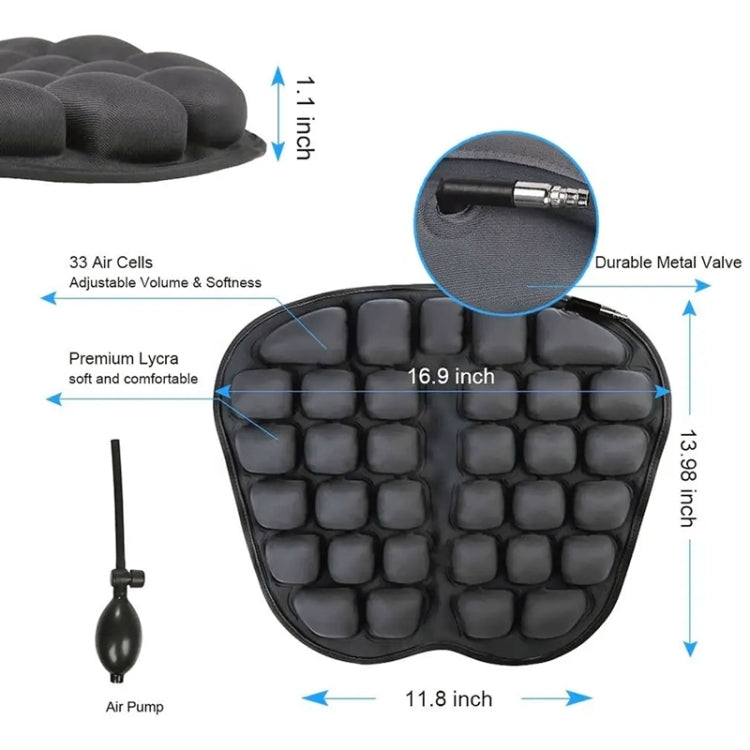 IN-SC003 Car Office Inflatable Airbag Seat Cushion, Style: Manual Inflation (Black) - Seat Accessories by PMC TechLife | Online Shopping South Africa | PMC TechLife