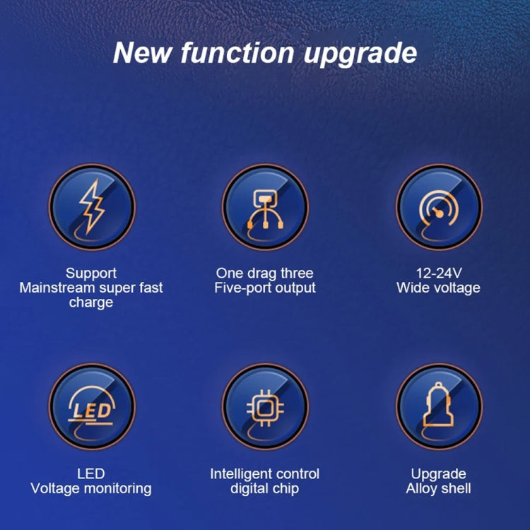 Ozio HX08 231W Type-C + USB Dual Port Car Charger with 3 in 1 Spring Data Cable - free shipping - PMC TechLife - Order now!