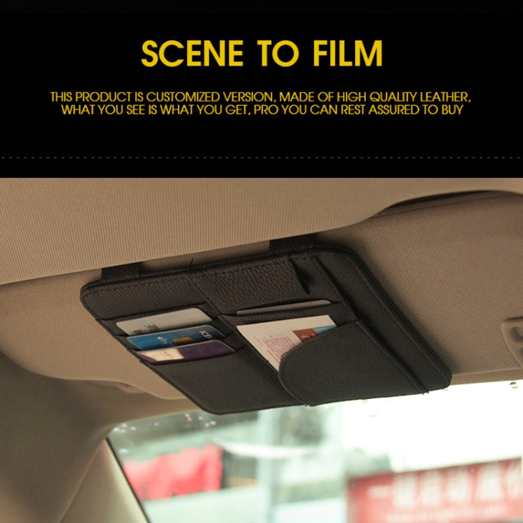 Car Multifunctional Sun Visor Card Holder Bill Storage Card Bag (Black) - Stowing Tidying by PMC TechLife | Online Shopping South Africa | PMC TechLife