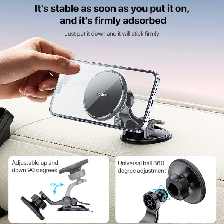 Yesido C177 Mini Suction Cup Type Magsafe Magnetic Car Holder - free shipping - PMC TechLife - Order now!