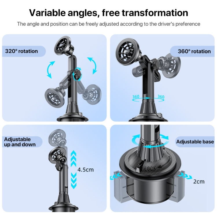 Yesido C200 Magsafe Magnetic Adjustable Car Cup Holder Using Phone Bracket - Universal Car Holders by Yesido | Online Shopping South Africa | PMC TechLife | Buy Now Pay Later Mobicred