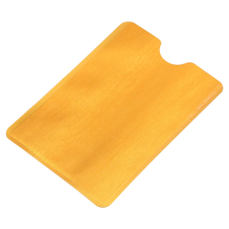 100 PCS Aluminum Foil Anti Theft RFID Blocking Sleeve Card Protector, Size: 9.1*6.3cm (Gold) - free shipping - PMC TechLife - Order now!