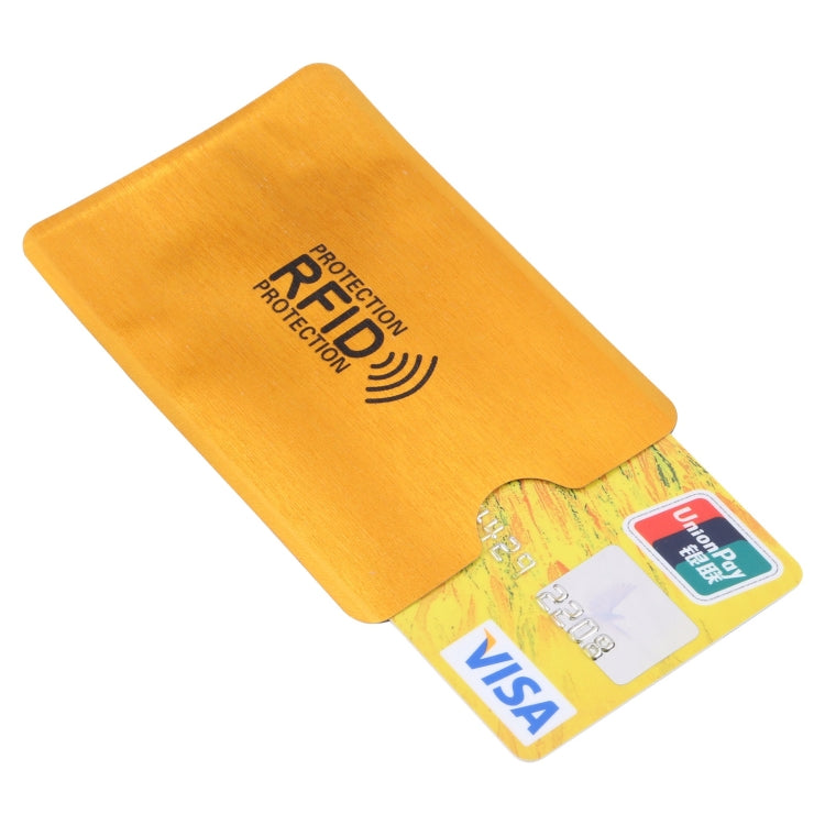 100 PCS Aluminum Foil Anti Theft RFID Blocking Sleeve Card Protector, Size: 9.1*6.3cm (Gold) - free shipping - PMC TechLife - Order now!