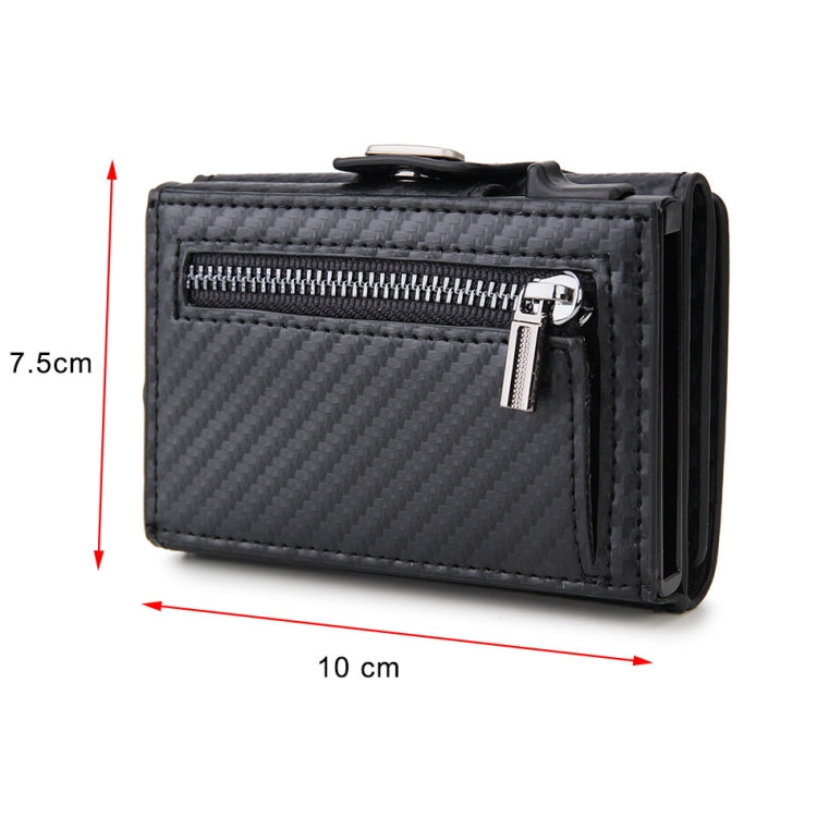 CH0727-1 RFID Carbon Fiber Zipper Multifunctional Card Package(Carbon Fiber Black) - Antimagnetic RFID Package by PMC TechLife | Online Shopping South Africa | PMC TechLife | Buy Now Pay Later Mobicred