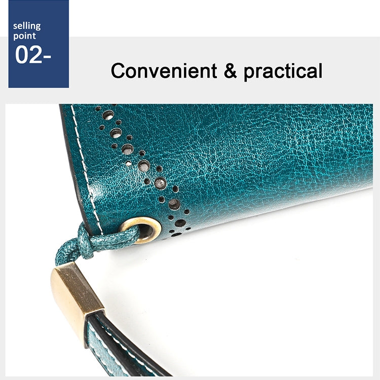3526 Vintage Oil Wax Texture Large Capacity Long Multi-function Anti-magnetic RFID Wallet Clutch for Ladies (Brown) - Antimagnetic RFID Package by PMC TechLife | Online Shopping South Africa | PMC TechLife | Buy Now Pay Later Mobicred