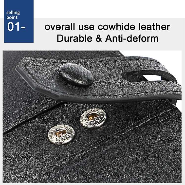 3529 Retro Crazy Horse Texture Double Zipper Anti-magnetic RFID Wallet for Man with Card Slots (Black) - free shipping - PMC TechLife - Order now!