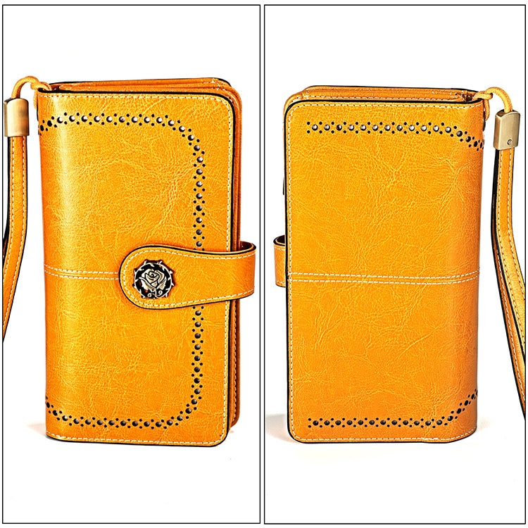 3556 Large Capacity Long Multi-function Anti-magnetic RFID Wallet Clutch for Ladies with Card Slots (Yellow) - free shipping - PMC TechLife - Order now!