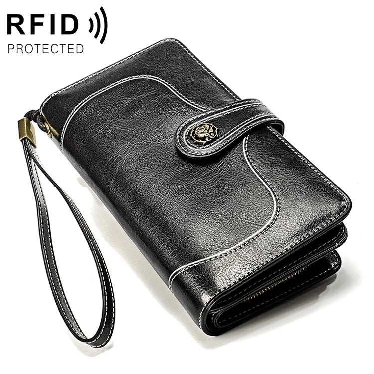 3555 Large Capacity Long Multi-function Anti-magnetic RFID Wallet Clutch for Ladies with Card Slots (Black) - free shipping - PMC TechLife - Order now!