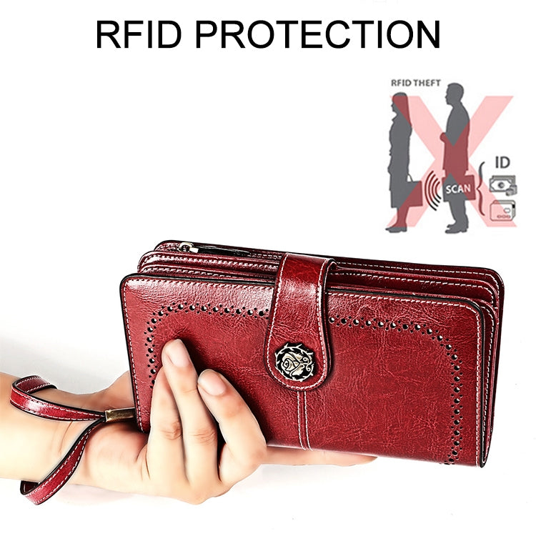 3555 Large Capacity Long Multi-function Anti-magnetic RFID Wallet Clutch for Ladies with Card Slots (Black) - free shipping - PMC TechLife - Order now!