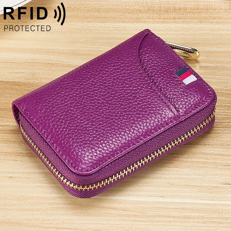 KB151 Multi-card Anti-magnetic RFID Organ Card Package Ladies Wallet (Purple) - Antimagnetic RFID Package by PMC TechLife | Online Shopping South Africa | PMC TechLife | Buy Now Pay Later Mobicred