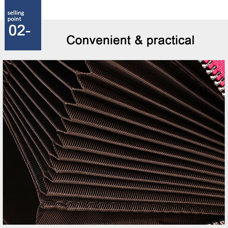 KB196 Top-grain Leather Large Capacity Multi-function 36-Bit Anti-magnetic RFID Organ Card Package Wallet(Purple) - Antimagnetic RFID Package by PMC TechLife | Online Shopping South Africa | PMC TechLife | Buy Now Pay Later Mobicred