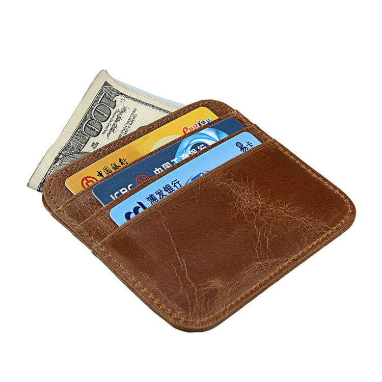 KB108 Antimagnetic RFID Fashion Crazy Horse Texture Bus Credit Card Package burglar brush - Antimagnetic RFID Package by PMC TechLife | Online Shopping South Africa | PMC TechLife | Buy Now Pay Later Mobicred