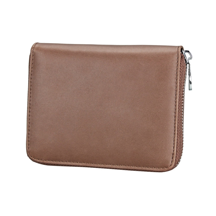 Antimagnetic RFID Multi-functional Genuine Leather Card Package(Coffee) - free shipping - PMC TechLife - Order now!