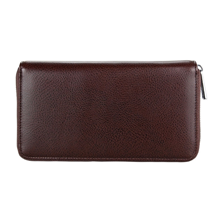 Antimagnetic RFID Large Capacity Long Style Genuine Leather Passport Package / Multifunctional and Many Card Slots Card Package(Coffee) - Antimagnetic RFID Package by PMC TechLife | Online Shopping South Africa | PMC TechLife | Buy Now Pay Later Mobicred