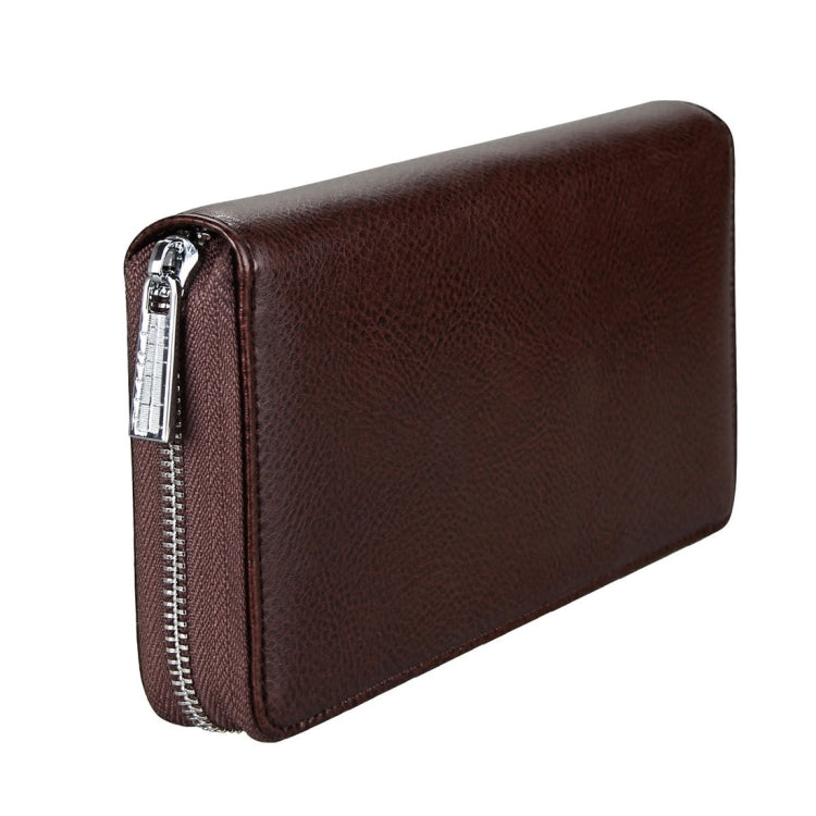 Antimagnetic RFID Large Capacity Long Style Genuine Leather Passport Package / Multifunctional and Many Card Slots Card Package(Coffee) - Antimagnetic RFID Package by PMC TechLife | Online Shopping South Africa | PMC TechLife | Buy Now Pay Later Mobicred