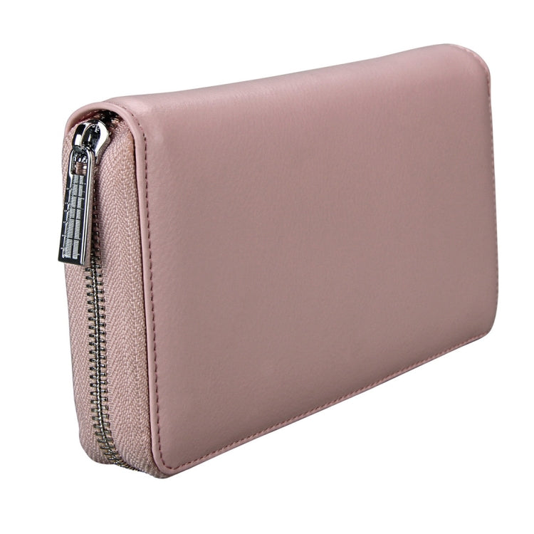 Antimagnetic RFID Large Capacity Long Style Genuine Leather Passport Package / Multifunctional and Many Card Slots Card Package(Pink) - Antimagnetic RFID Package by PMC TechLife | Online Shopping South Africa | PMC TechLife | Buy Now Pay Later Mobicred