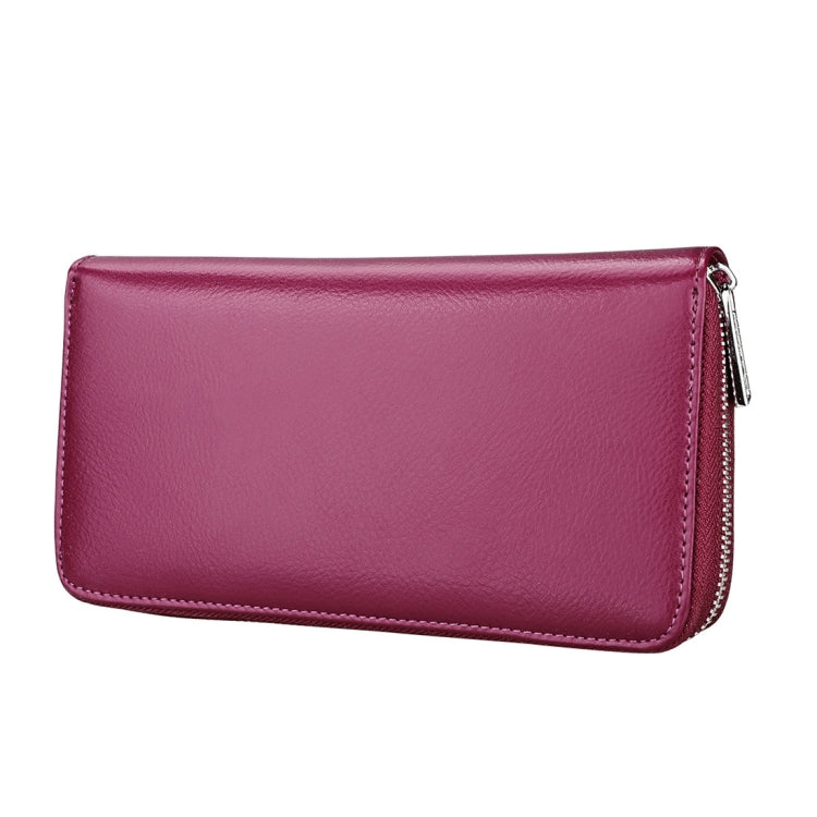 Antimagnetic RFID Large Capacity Long Style Genuine Leather Passport Package / Multifunctional and Many Card Slots Card Package(Purple) - Antimagnetic RFID Package by PMC TechLife | Online Shopping South Africa | PMC TechLife | Buy Now Pay Later Mobicred