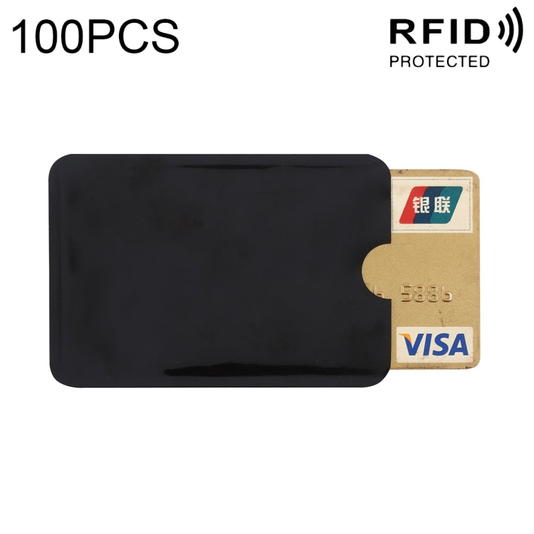 100pcs Aluminum Foil RFID Blocking Credit Card ID Bank Card Case Card Holder Cover, Size: 9 x 6.3cm (Black) - Antimagnetic RFID Package by PMC TechLife | Online Shopping South Africa | PMC TechLife | Buy Now Pay Later Mobicred