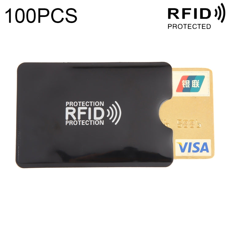 100pcs Aluminum Foil RFID Blocking Credit Card ID Bank Card Case, Size: 9 x 6.3cm (Black) - Antimagnetic RFID Package by PMC TechLife | Online Shopping South Africa | PMC TechLife | Buy Now Pay Later Mobicred
