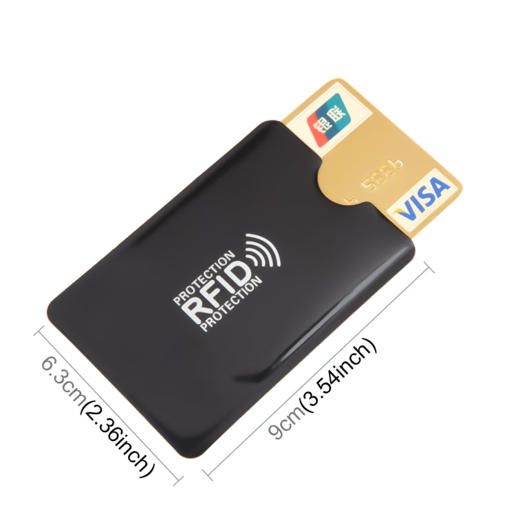 100pcs Aluminum Foil RFID Blocking Credit Card ID Bank Card Case, Size: 9 x 6.3cm (Black) - Antimagnetic RFID Package by PMC TechLife | Online Shopping South Africa | PMC TechLife | Buy Now Pay Later Mobicred