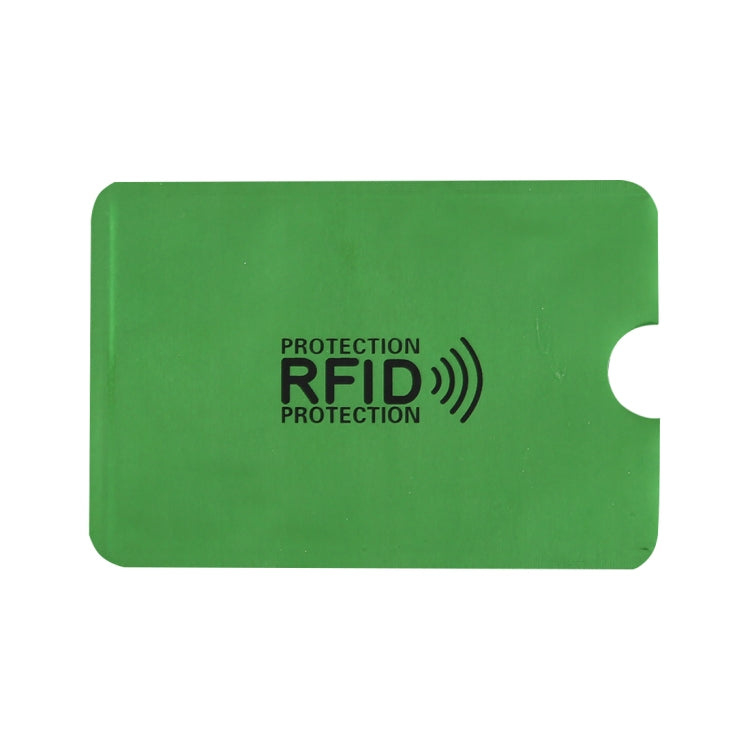 100pcs Aluminum Foil RFID Blocking Credit Card ID Bank Card Case Card Holder Cover, Size: 9 x 6.3cm (Green) - Antimagnetic RFID Package by PMC TechLife | Online Shopping South Africa | PMC TechLife | Buy Now Pay Later Mobicred