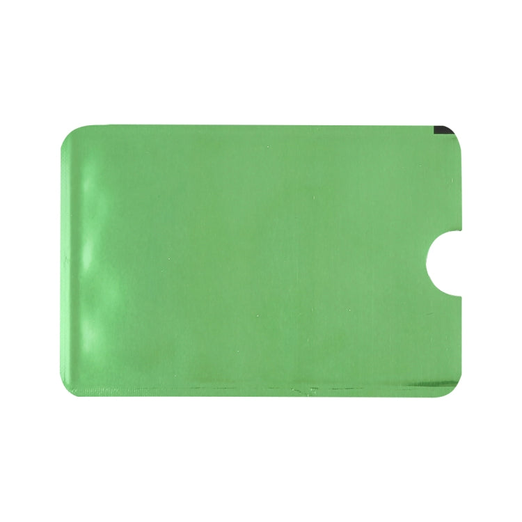 100pcs Aluminum Foil RFID Blocking Credit Card ID Bank Card Case Card Holder Cover, Size: 9 x 6.3cm (Green) - Antimagnetic RFID Package by PMC TechLife | Online Shopping South Africa | PMC TechLife | Buy Now Pay Later Mobicred