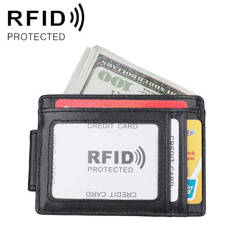 KB80 Antimagnetic RFID Crazy Horse Texture Oil Wax Leather Card Holder Wallet Billfold for Men and Women (Black) - Antimagnetic RFID Package by PMC TechLife | Online Shopping South Africa | PMC TechLife | Buy Now Pay Later Mobicred