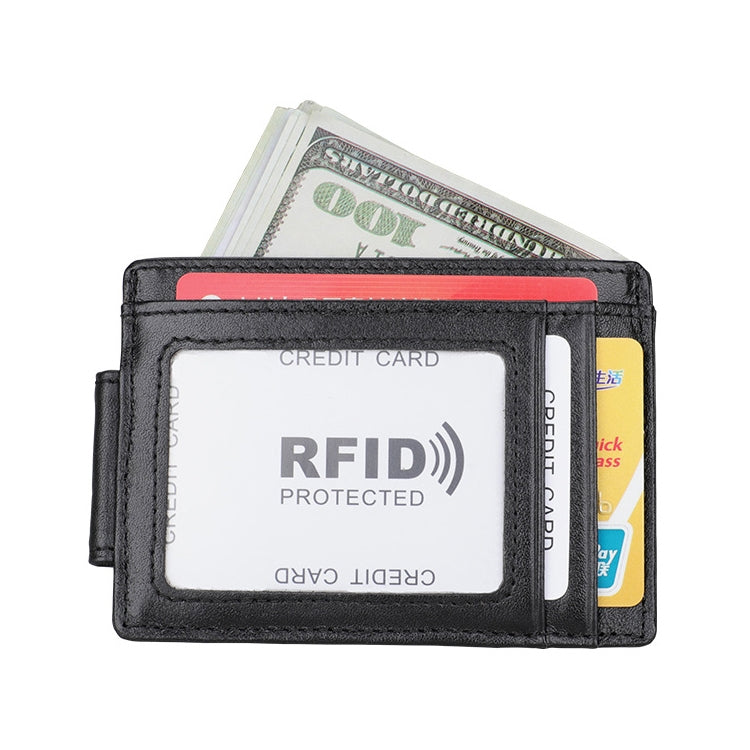 KB80 Antimagnetic RFID Crazy Horse Texture Oil Wax Leather Card Holder Wallet Billfold for Men and Women (Black) - Antimagnetic RFID Package by PMC TechLife | Online Shopping South Africa | PMC TechLife | Buy Now Pay Later Mobicred