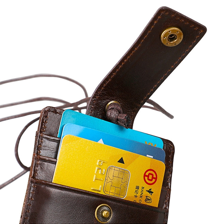 KB153 Antimagnetic RFID Leather Card Holder ID Card Badge with Lanyard(Black) - Antimagnetic RFID Package by PMC TechLife | Online Shopping South Africa | PMC TechLife | Buy Now Pay Later Mobicred