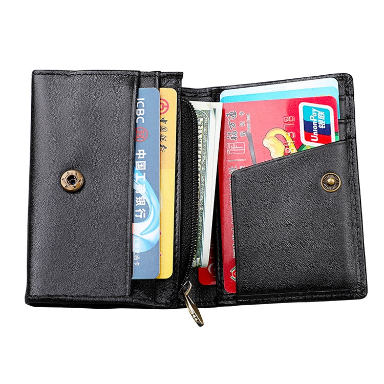 KB171 Antimagnetic RFID Crazy Horse Texture Leather Card Holder Wallet for Men and Women(Black) - free shipping - PMC TechLife - Order now!