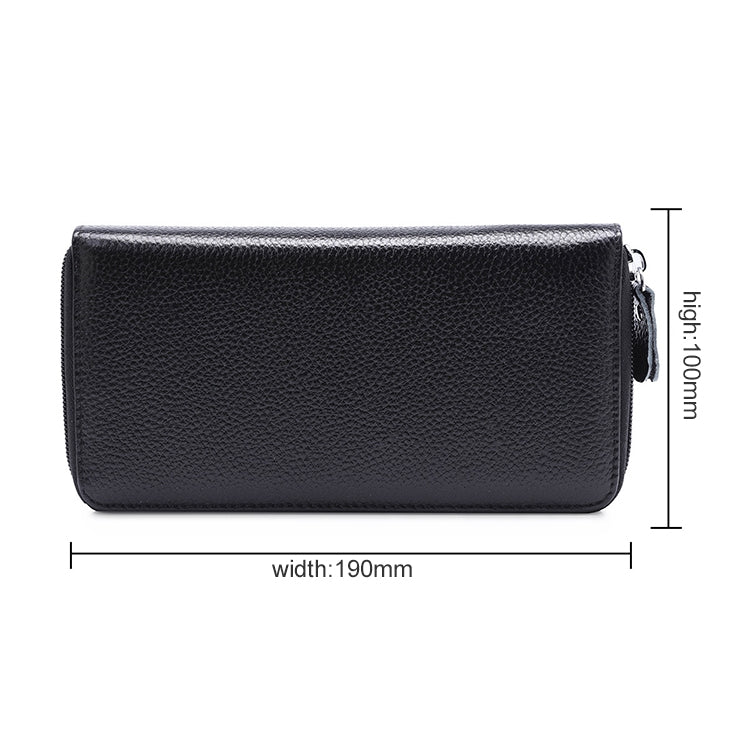 902 Antimagnetic RFID Litchi Texture Women Large Capacity Hand Wallet Purse Phone Bag with Card Slots(Black) - Antimagnetic RFID Package by PMC TechLife | Online Shopping South Africa | PMC TechLife | Buy Now Pay Later Mobicred