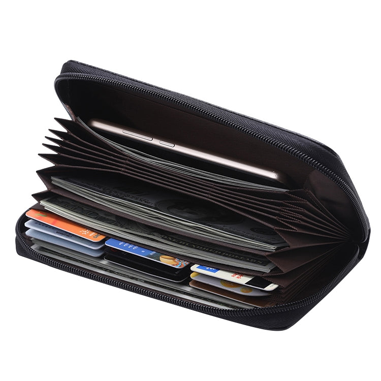 902 Antimagnetic RFID Litchi Texture Women Large Capacity Hand Wallet Purse Phone Bag with Card Slots(Black) - Antimagnetic RFID Package by PMC TechLife | Online Shopping South Africa | PMC TechLife | Buy Now Pay Later Mobicred