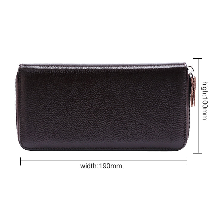 902 Antimagnetic RFID Litchi Texture Women Large Capacity Hand Wallet Purse Phone Bag with Card Slots(Coffee) - Antimagnetic RFID Package by PMC TechLife | Online Shopping South Africa | PMC TechLife | Buy Now Pay Later Mobicred