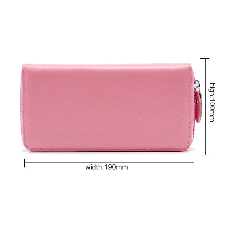 902 Antimagnetic RFID Litchi Texture Women Large Capacity Hand Wallet Purse Phone Bag with Card Slots(Pink) - Antimagnetic RFID Package by PMC TechLife | Online Shopping South Africa | PMC TechLife | Buy Now Pay Later Mobicred