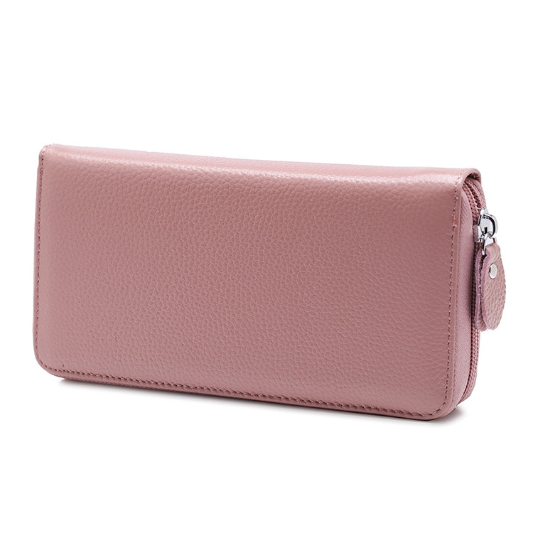 902 Antimagnetic RFID Litchi Texture Women Large Capacity Hand Wallet Purse Phone Bag with Card Slots(Light Pink) - Antimagnetic RFID Package by PMC TechLife | Online Shopping South Africa | PMC TechLife | Buy Now Pay Later Mobicred