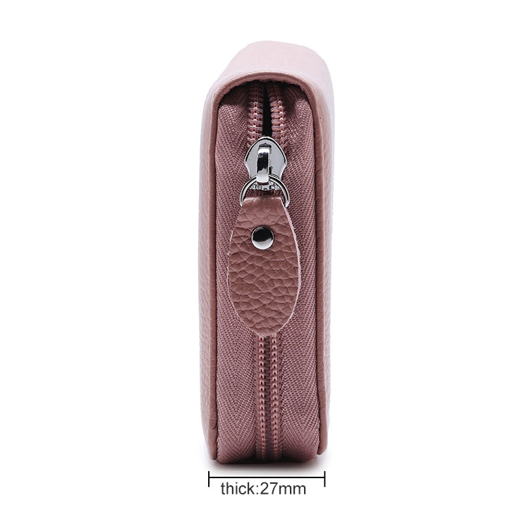 902 Antimagnetic RFID Litchi Texture Women Large Capacity Hand Wallet Purse Phone Bag with Card Slots(Light Pink) - Antimagnetic RFID Package by PMC TechLife | Online Shopping South Africa | PMC TechLife | Buy Now Pay Later Mobicred