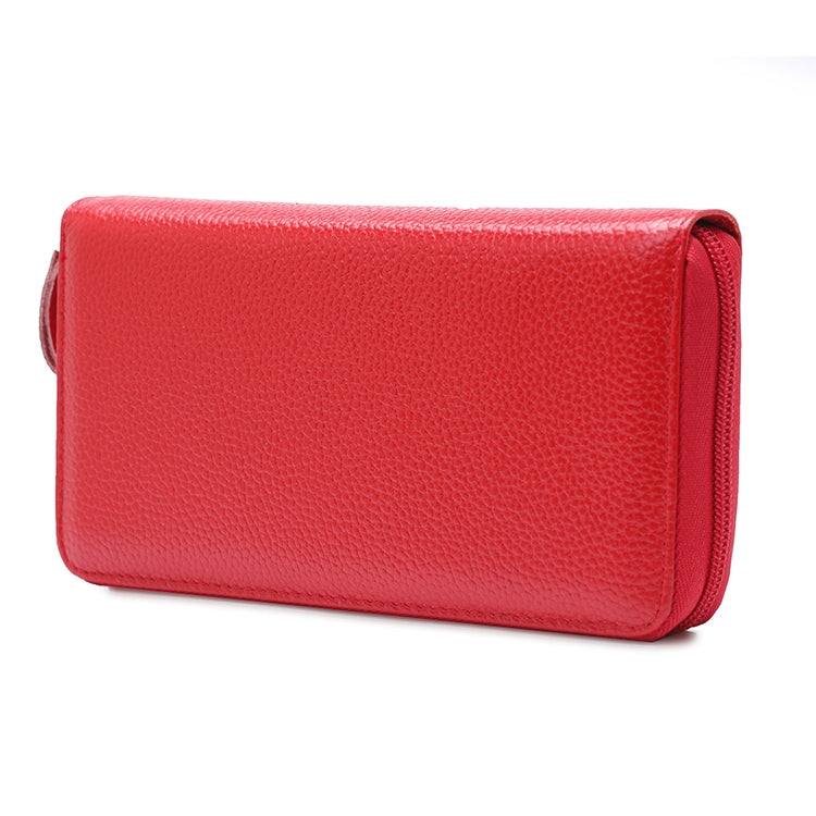 902 Antimagnetic RFID Litchi Texture Women Large Capacity Hand Wallet Purse Phone Bag with Card Slots(Watermelon Red) - Antimagnetic RFID Package by PMC TechLife | Online Shopping South Africa | PMC TechLife | Buy Now Pay Later Mobicred