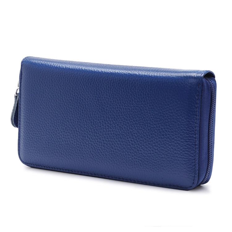 902 Antimagnetic RFID Litchi Texture Women Large Capacity Hand Wallet Purse Phone Bag with Card Slots(Blue) - Antimagnetic RFID Package by PMC TechLife | Online Shopping South Africa | PMC TechLife | Buy Now Pay Later Mobicred