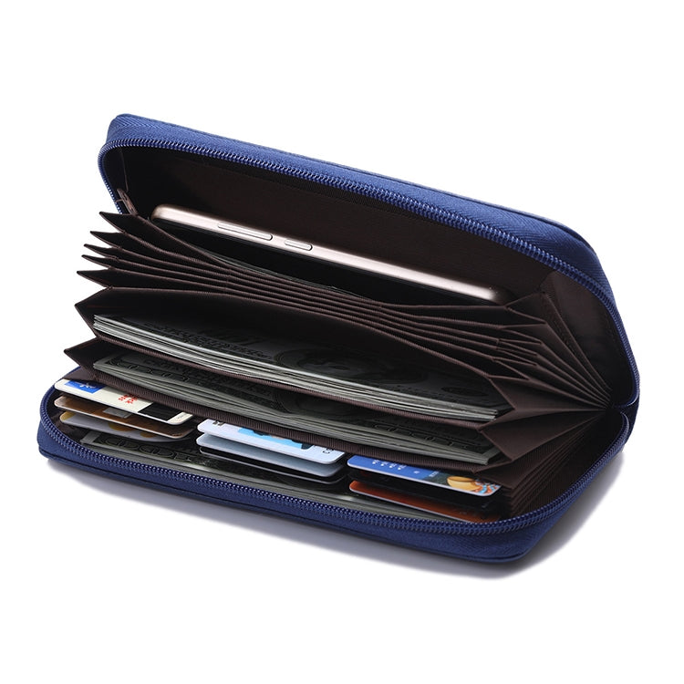 902 Antimagnetic RFID Litchi Texture Women Large Capacity Hand Wallet Purse Phone Bag with Card Slots(Blue) - Antimagnetic RFID Package by PMC TechLife | Online Shopping South Africa | PMC TechLife | Buy Now Pay Later Mobicred