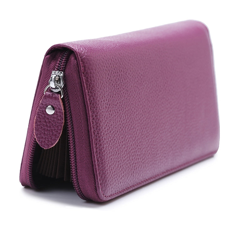902 Antimagnetic RFID Litchi Texture Women Large Capacity Hand Wallet Purse Phone Bag with Card Slots(Purple) - Antimagnetic RFID Package by PMC TechLife | Online Shopping South Africa | PMC TechLife | Buy Now Pay Later Mobicred