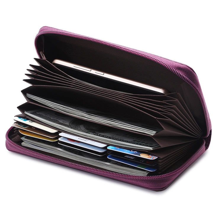 902 Antimagnetic RFID Litchi Texture Women Large Capacity Hand Wallet Purse Phone Bag with Card Slots(Purple) - Antimagnetic RFID Package by PMC TechLife | Online Shopping South Africa | PMC TechLife | Buy Now Pay Later Mobicred
