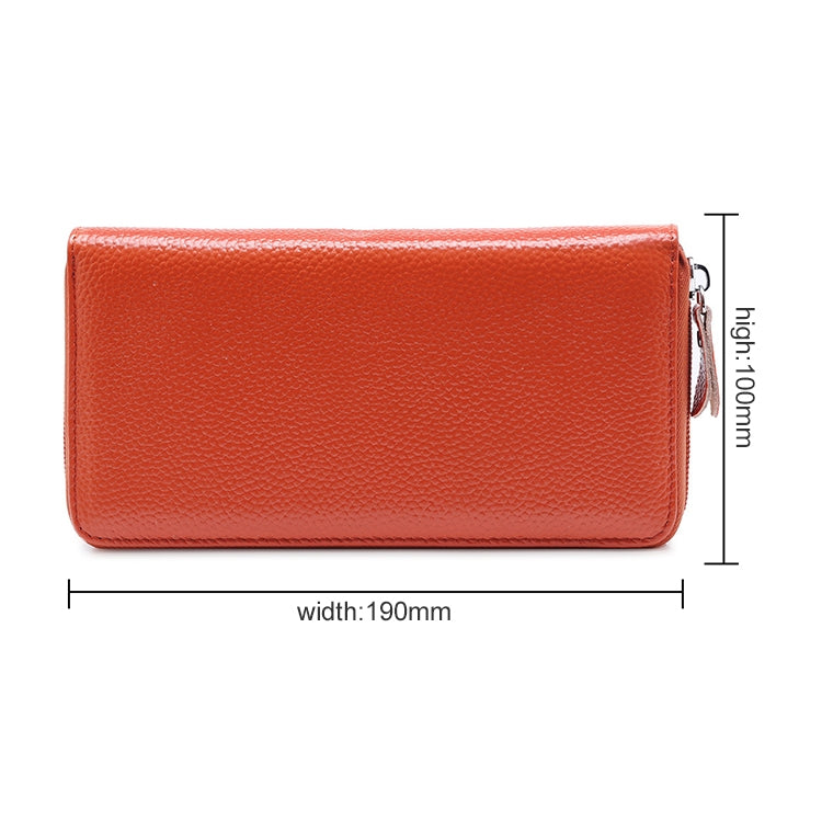 902 Antimagnetic RFID Litchi Texture Women Large Capacity Hand Wallet Purse Phone Bag with Card Slots(Brown) - Antimagnetic RFID Package by PMC TechLife | Online Shopping South Africa | PMC TechLife | Buy Now Pay Later Mobicred