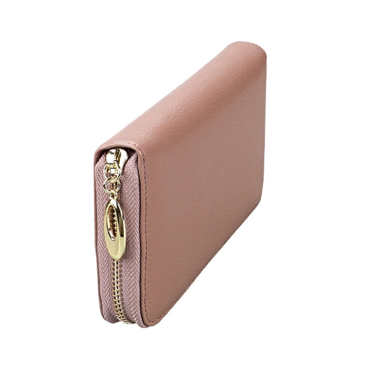 906 Antimagnetic RFID Litchi Texture Women Large Capacity Hand Wallet Purse Phone Bag with Card Slots(Light Pink) - Antimagnetic RFID Package by PMC TechLife | Online Shopping South Africa | PMC TechLife | Buy Now Pay Later Mobicred