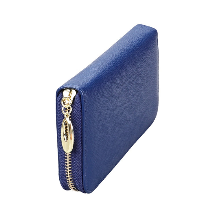 906 Antimagnetic RFID Litchi Texture Women Large Capacity Hand Wallet Purse Phone Bag with Card Slots(Blue) - Antimagnetic RFID Package by PMC TechLife | Online Shopping South Africa | PMC TechLife | Buy Now Pay Later Mobicred