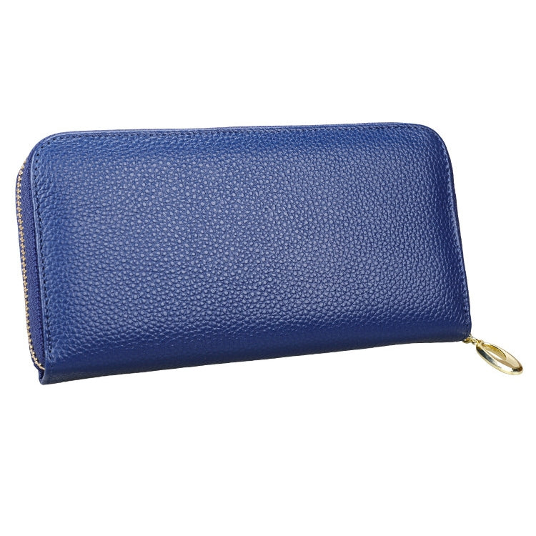 906 Antimagnetic RFID Litchi Texture Women Large Capacity Hand Wallet Purse Phone Bag with Card Slots(Blue) - Antimagnetic RFID Package by PMC TechLife | Online Shopping South Africa | PMC TechLife | Buy Now Pay Later Mobicred