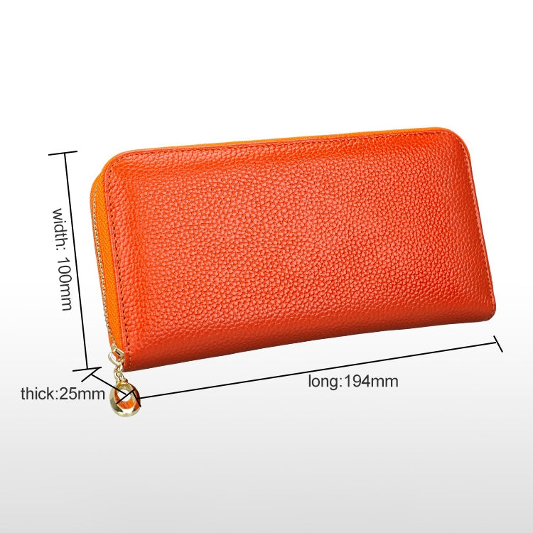906 Antimagnetic RFID Litchi Texture Women Large Capacity Hand Wallet Purse Phone Bag with Card Slots(Blue) - Antimagnetic RFID Package by PMC TechLife | Online Shopping South Africa | PMC TechLife | Buy Now Pay Later Mobicred