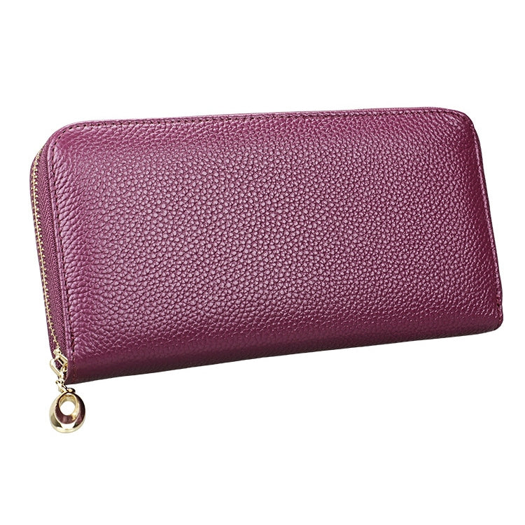 906 Antimagnetic RFID Litchi Texture Women Large Capacity Hand Wallet Purse Phone Bag with Card Slots(Purple) - Antimagnetic RFID Package by PMC TechLife | Online Shopping South Africa | PMC TechLife | Buy Now Pay Later Mobicred