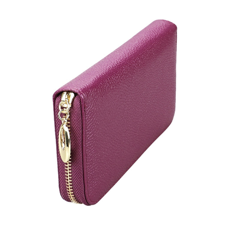 906 Antimagnetic RFID Litchi Texture Women Large Capacity Hand Wallet Purse Phone Bag with Card Slots(Purple) - Antimagnetic RFID Package by PMC TechLife | Online Shopping South Africa | PMC TechLife | Buy Now Pay Later Mobicred
